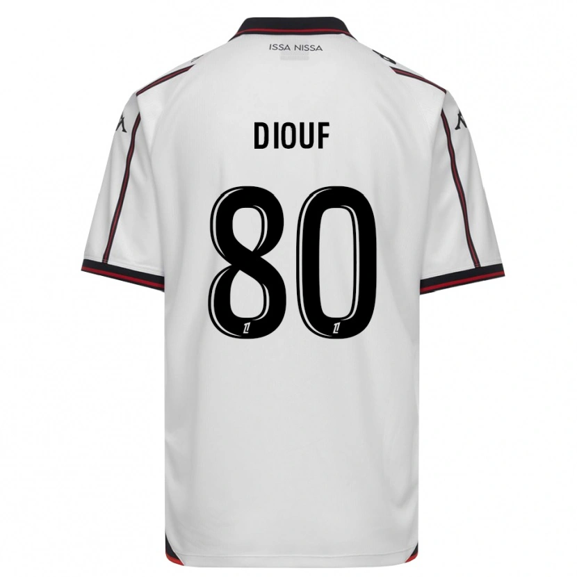 Danxen Męski Yehvann Diouf #80 Czarny Biały Wyjazdowa Koszulka 2026/27 Koszulki Klubowe