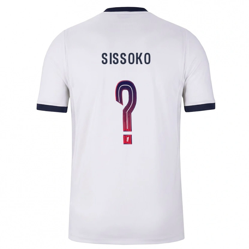 Danxen Męski Nassiama Sissoko #0 Biały Czarny Czerwony Wyjazdowa Koszulka 2026/27 Koszulki Klubowe