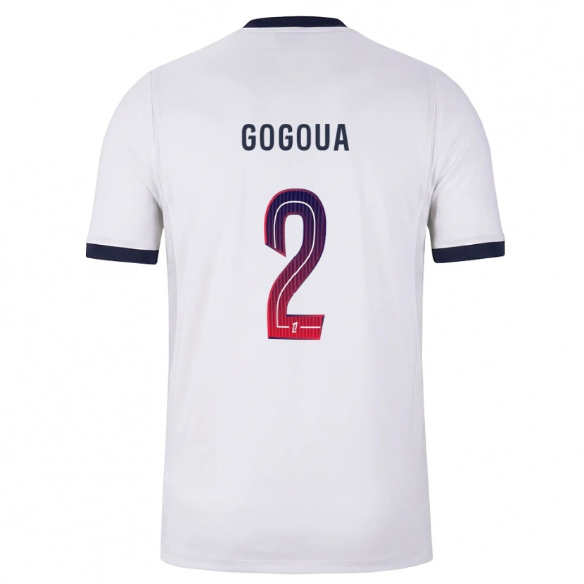 Danxen Męski Valentin Gogoua #2 Biały Czarny Czerwony Wyjazdowa Koszulka 2026/27 Koszulki Klubowe