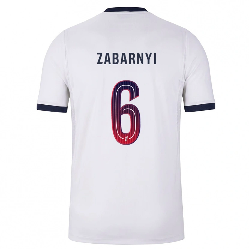 Danxen Męski Ilya Zabarnyi #6 Biały Czarny Czerwony Wyjazdowa Koszulka 2026/27 Koszulki Klubowe