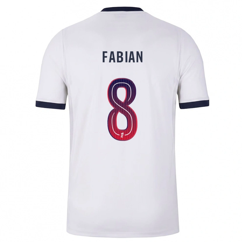 Danxen Męski Fabián Ruiz #8 Biały Czarny Czerwony Wyjazdowa Koszulka 2026/27 Koszulki Klubowe