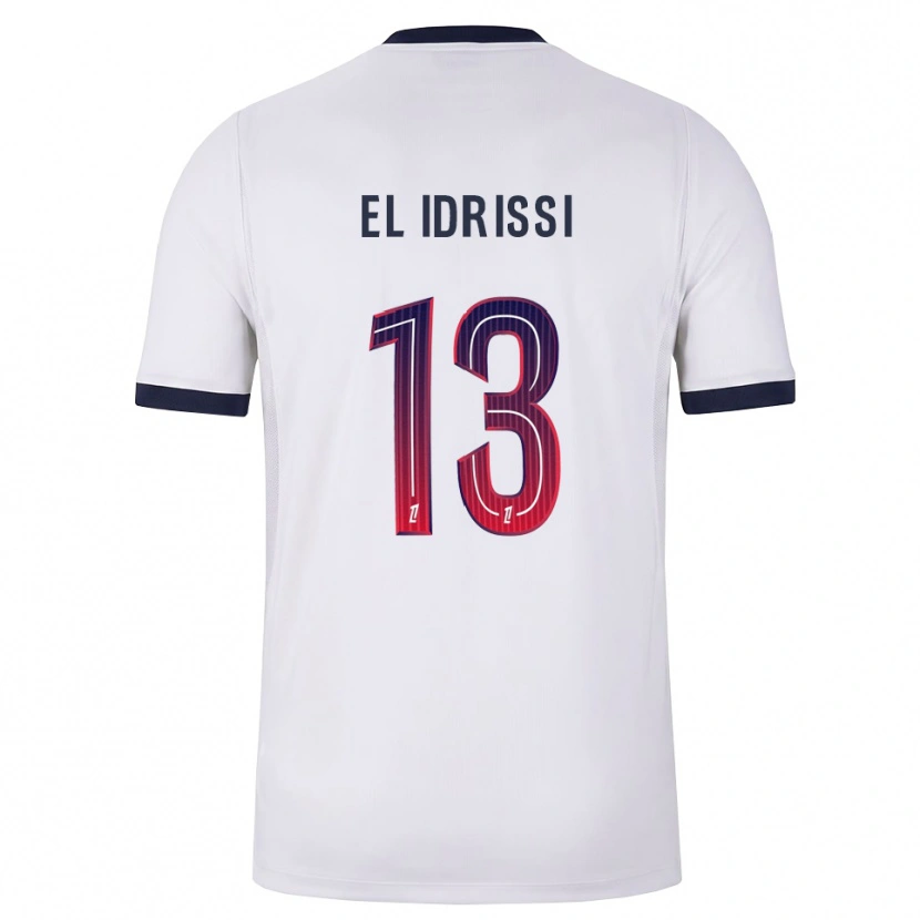 Danxen Męski Mohamed-Amine El Idrissi #13 Biały Czarny Czerwony Wyjazdowa Koszulka 2026/27 Koszulki Klubowe