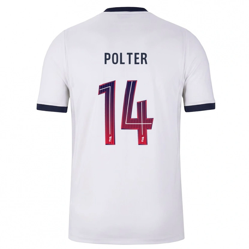 Danxen Męski Ewan Polter #14 Biały Czarny Czerwony Wyjazdowa Koszulka 2026/27 Koszulki Klubowe