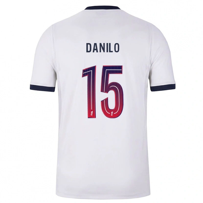 Danxen Męski Danilo Pereira #15 Biały Czarny Czerwony Wyjazdowa Koszulka 2026/27 Koszulki Klubowe