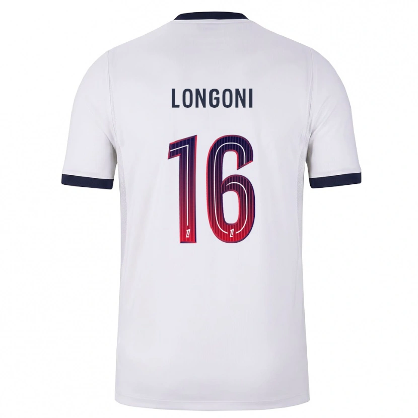 Danxen Męski Alessandro Longoni #16 Biały Czarny Czerwony Wyjazdowa Koszulka 2026/27 Koszulki Klubowe