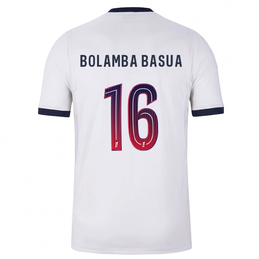 Danxen Męski Kévin Bolamba Basua #16 Biały Czarny Czerwony Wyjazdowa Koszulka 2026/27 Koszulki Klubowe