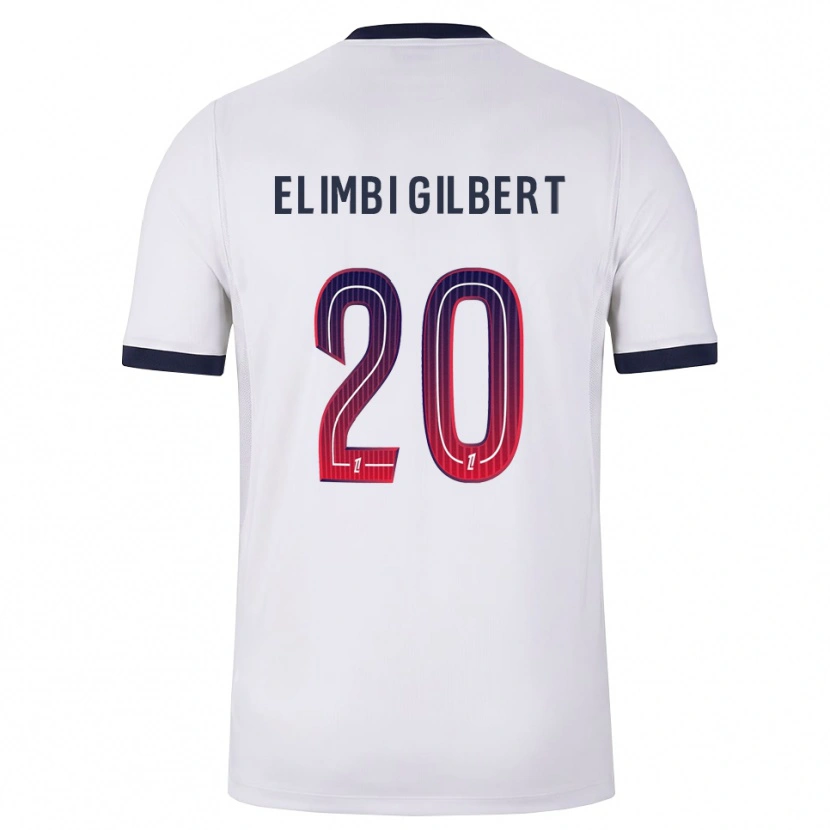 Danxen Męski Tara Elimbi Gilbert #20 Biały Czarny Czerwony Wyjazdowa Koszulka 2026/27 Koszulki Klubowe