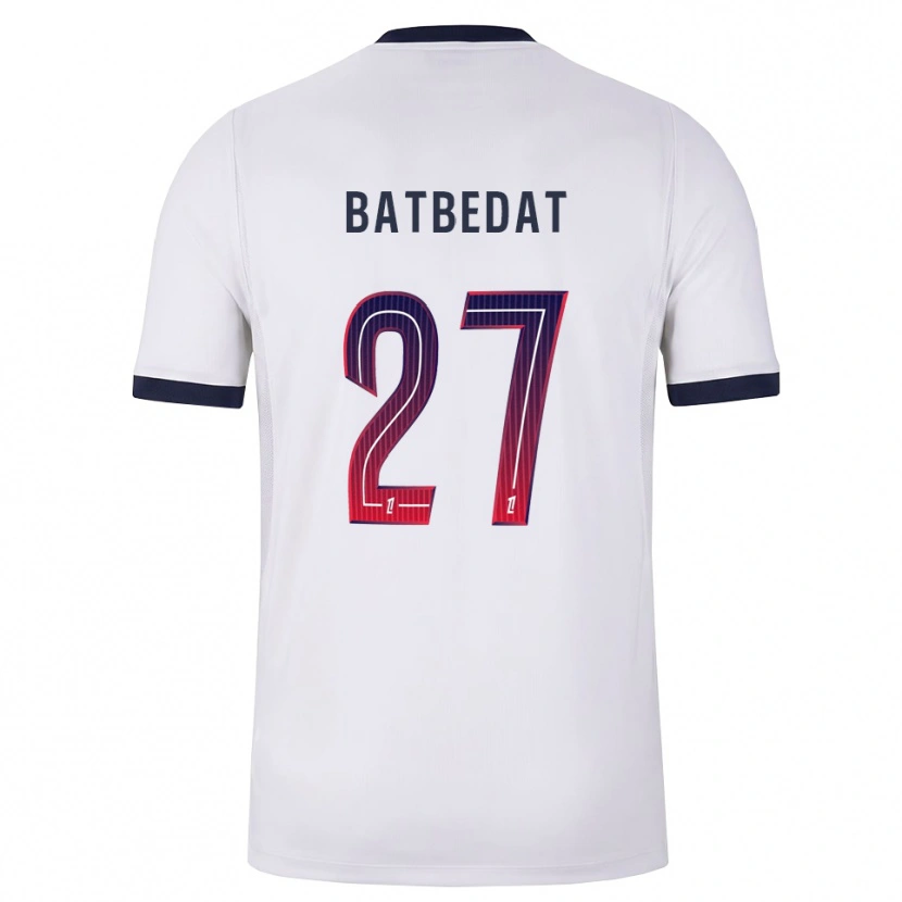 Danxen Męski Lucas Batbedat #27 Biały Czarny Czerwony Wyjazdowa Koszulka 2026/27 Koszulki Klubowe