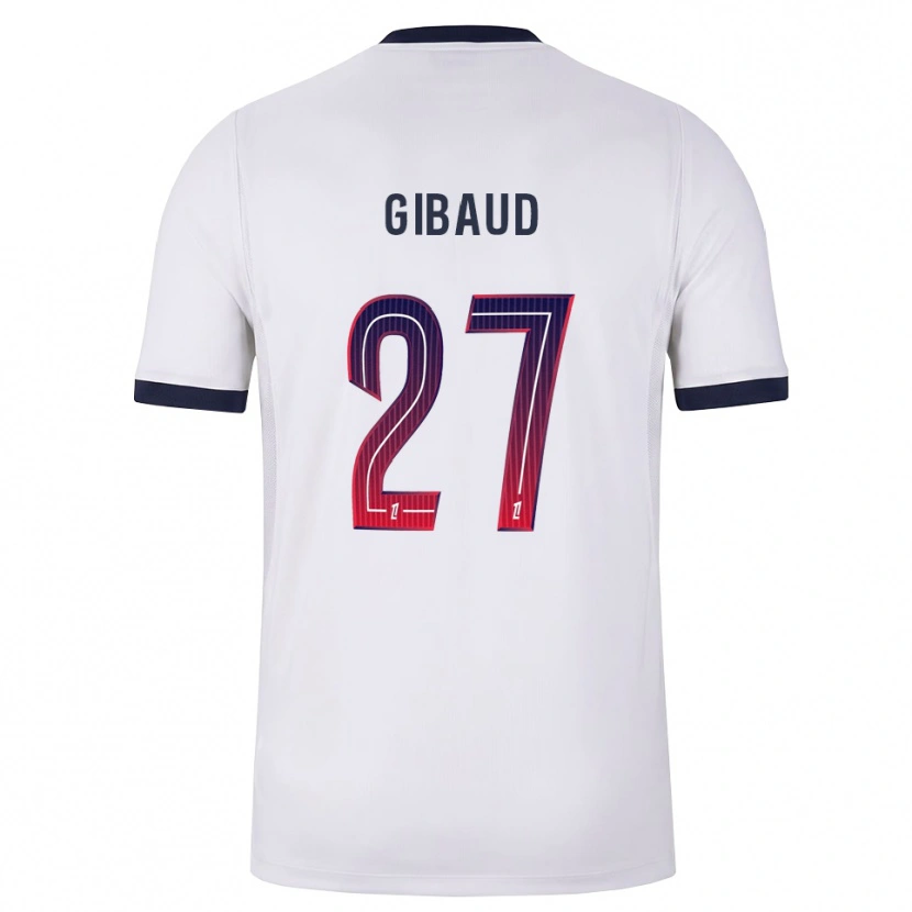 Danxen Męski Pierre Gibaud #27 Biały Czarny Czerwony Wyjazdowa Koszulka 2026/27 Koszulki Klubowe