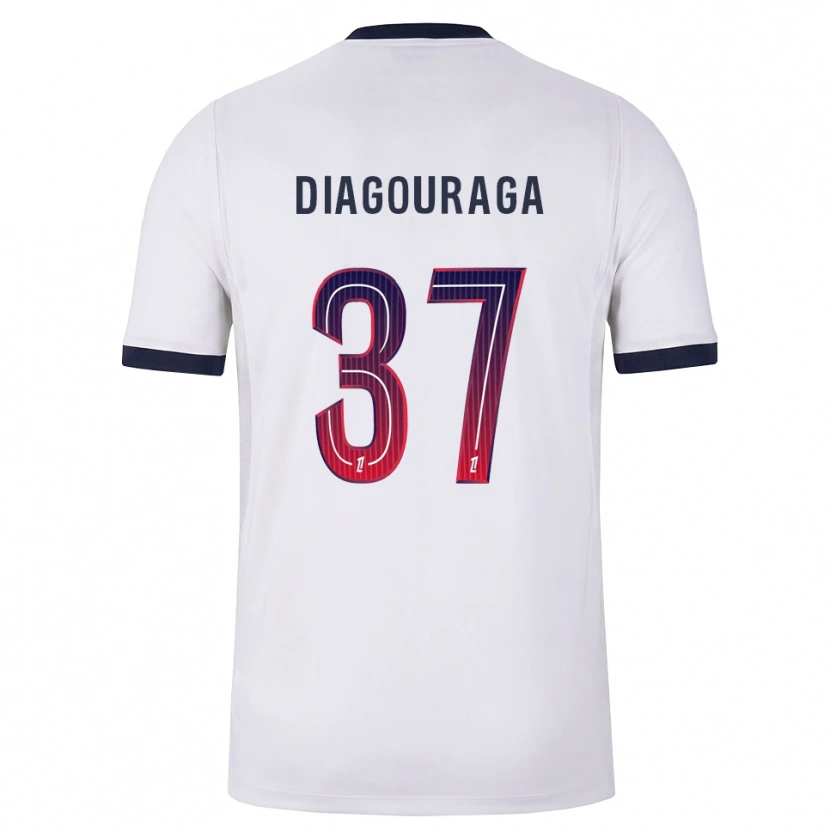 Danxen Męski Toumani Diagouraga #37 Biały Czarny Czerwony Wyjazdowa Koszulka 2026/27 Koszulki Klubowe