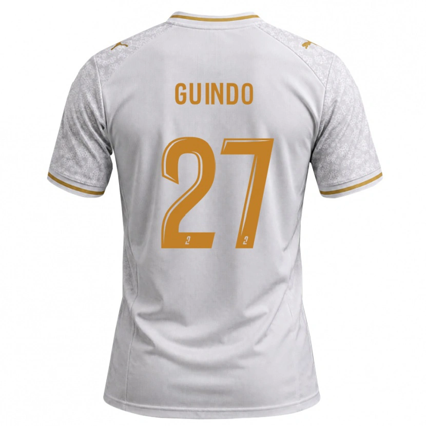 Danxen Męski Daouda Guindo #27 Biały Szary Złoty Wyjazdowa Koszulka 2026/27 Koszulki Klubowe