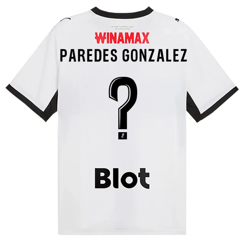 Danxen Męski Maxime Paredes Gonzalez #0 Czarny Biały Czerwony Wyjazdowa Koszulka 2026/27 Koszulki Klubowe