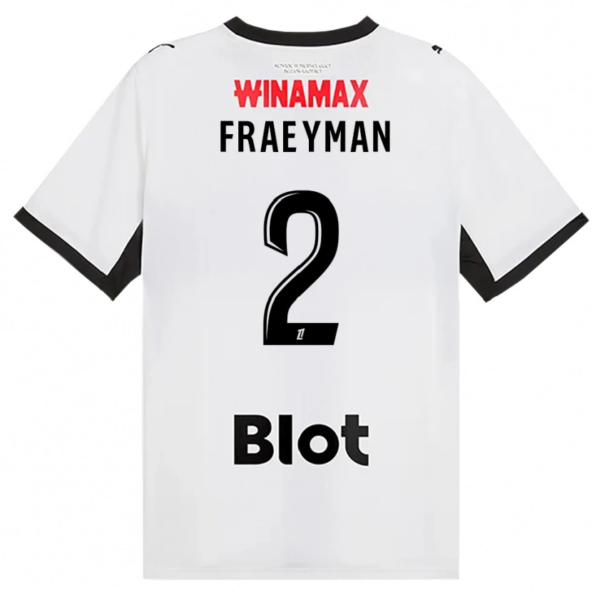 Danxen Męski Dorian Fraeyman #2 Czarny Biały Czerwony Wyjazdowa Koszulka 2026/27 Koszulki Klubowe