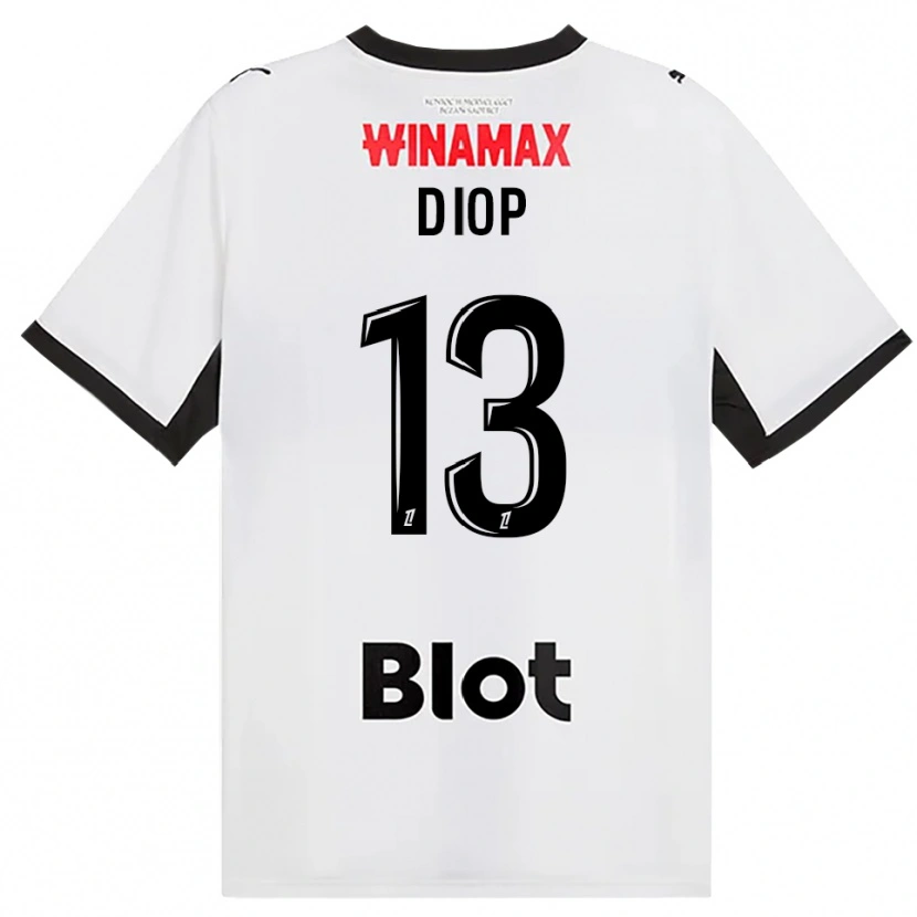 Danxen Męski Noham Diop #13 Czarny Biały Czerwony Wyjazdowa Koszulka 2026/27 Koszulki Klubowe