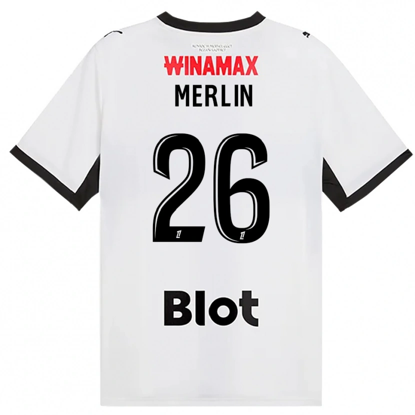 Danxen Męski Quentin Merlin #26 Czarny Biały Czerwony Wyjazdowa Koszulka 2026/27 Koszulki Klubowe