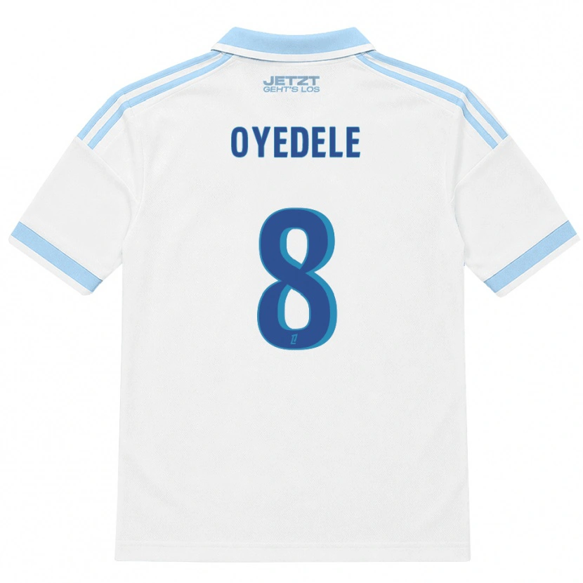 Danxen Męski Maxi Oyedele #8 Jasny Błękit Biały Czerwony Wyjazdowa Koszulka 2026/27 Koszulki Klubowe