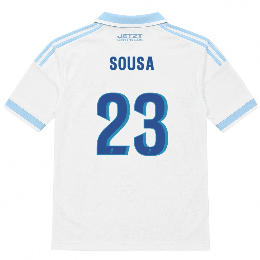 Danxen Męski Diogo Sousa #23 Jasny Błękit Biały Czerwony Wyjazdowa Koszulka 2026/27 Koszulki Klubowe