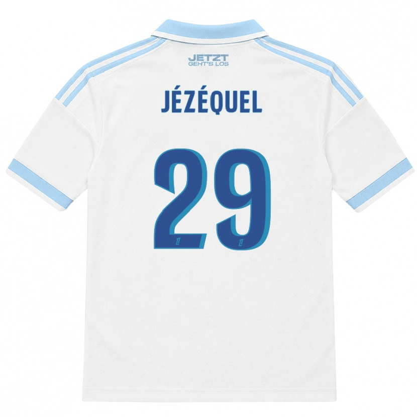 Danxen Męski Emmy Jézéquel #29 Jasny Błękit Biały Czerwony Wyjazdowa Koszulka 2026/27 Koszulki Klubowe