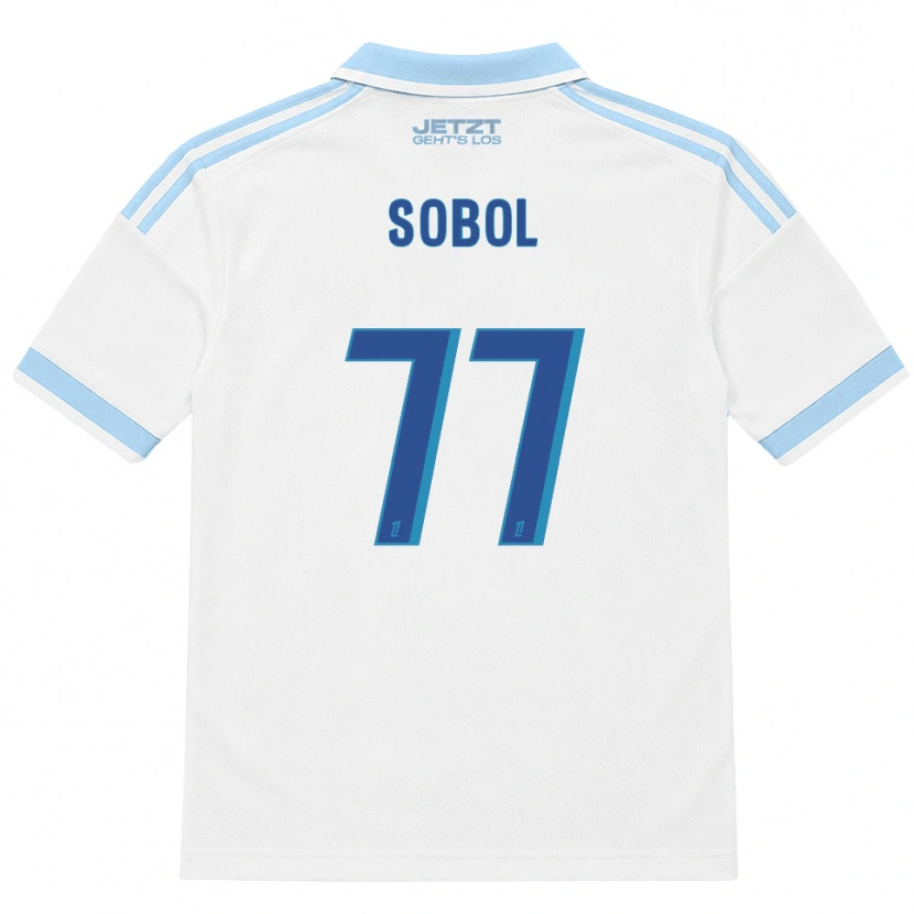 Danxen Męski Eduard Sobol #77 Jasny Błękit Biały Czerwony Wyjazdowa Koszulka 2026/27 Koszulki Klubowe