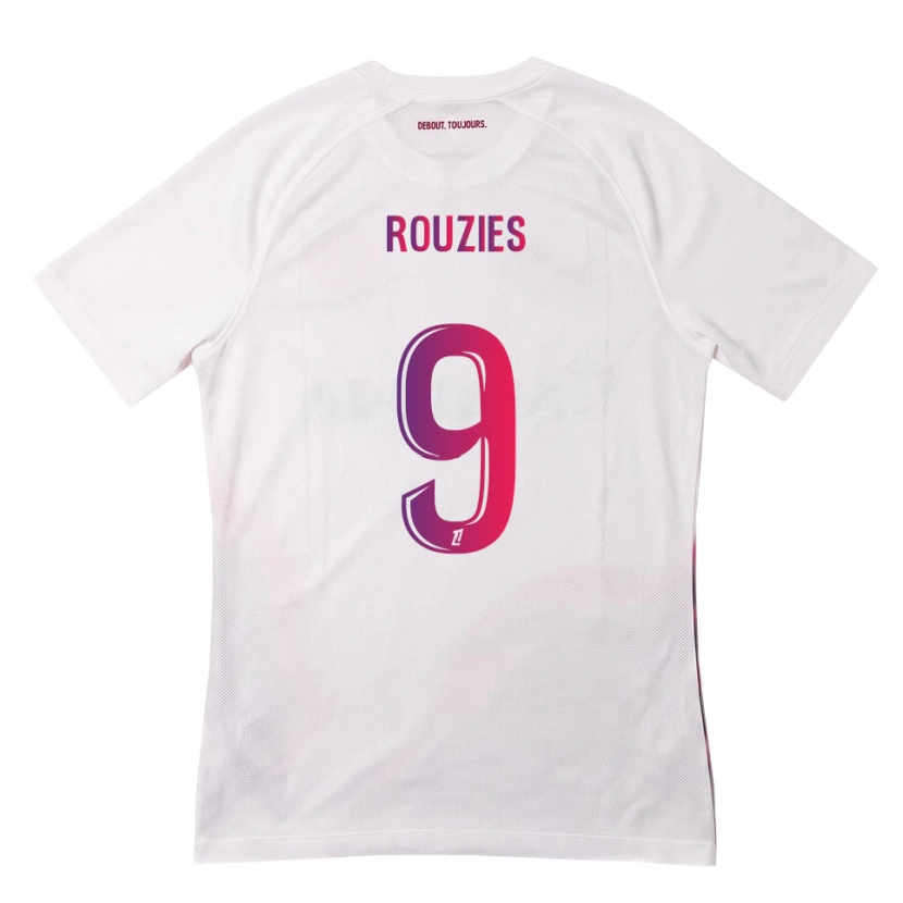 Danxen Męski Manon Rouzies #9 Biały Różowy Fioletowy Wyjazdowa Koszulka 2026/27 Koszulki Klubowe