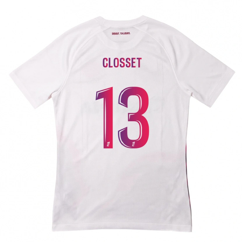 Danxen Męski Océane Closset #13 Biały Różowy Fioletowy Wyjazdowa Koszulka 2026/27 Koszulki Klubowe