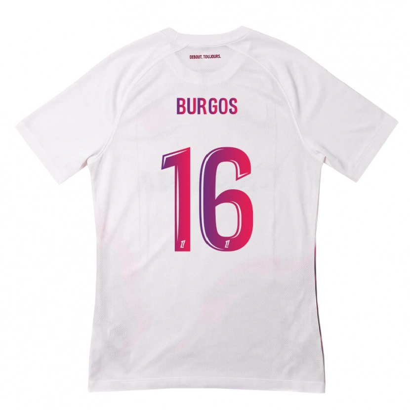 Danxen Męski Diego Burgos #16 Biały Różowy Fioletowy Wyjazdowa Koszulka 2026/27 Koszulki Klubowe