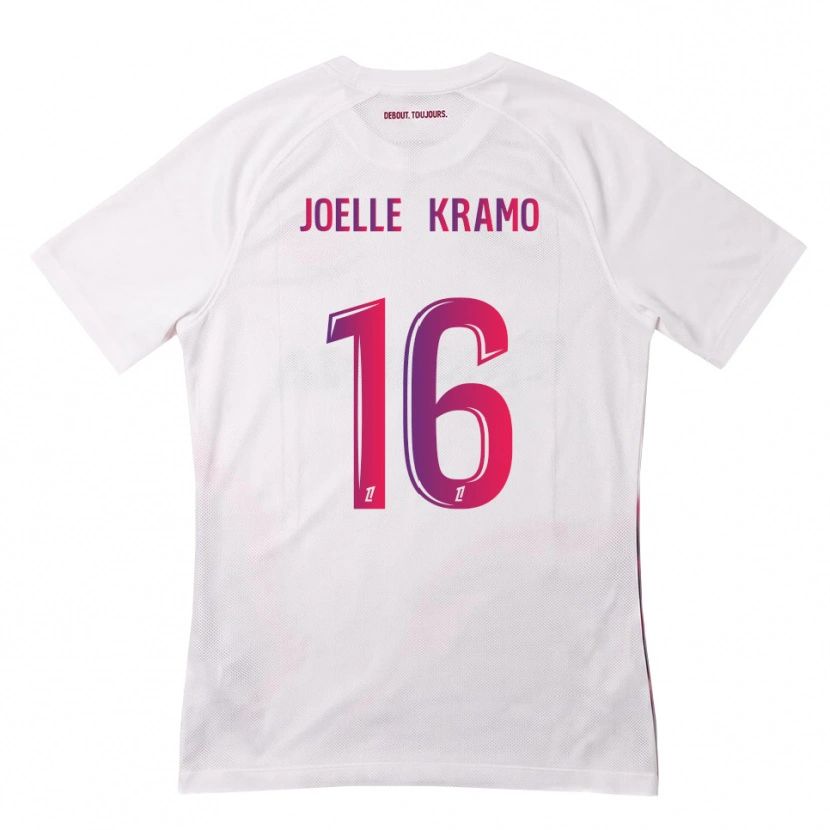 Danxen Męski Marie Joelle Kramo #16 Biały Różowy Fioletowy Wyjazdowa Koszulka 2026/27 Koszulki Klubowe