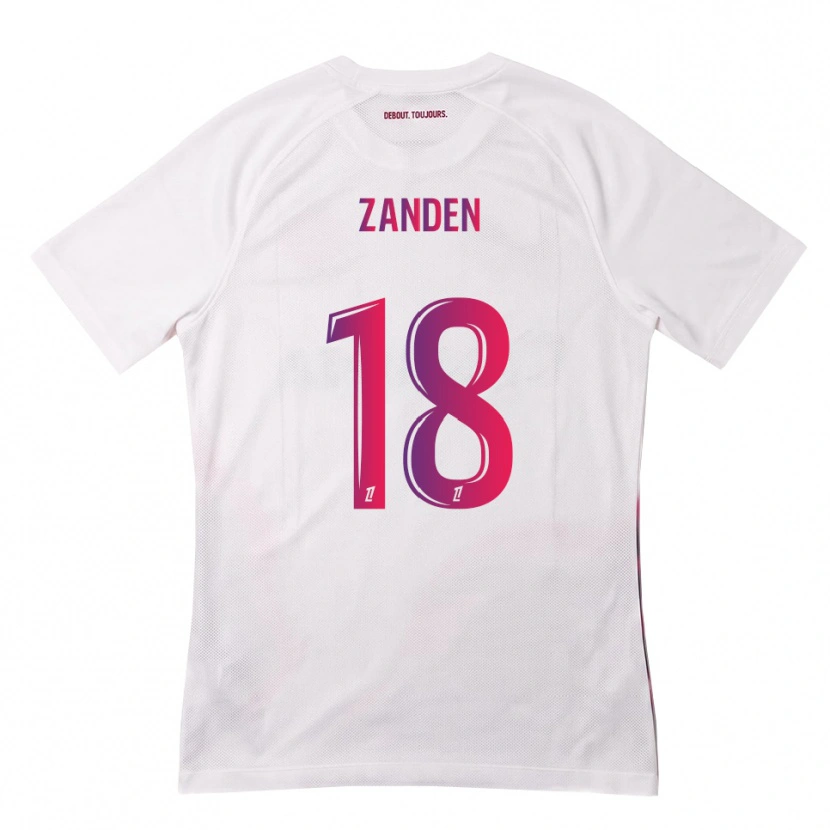Danxen Męski Oliver Zandén #18 Biały Różowy Fioletowy Wyjazdowa Koszulka 2026/27 Koszulki Klubowe