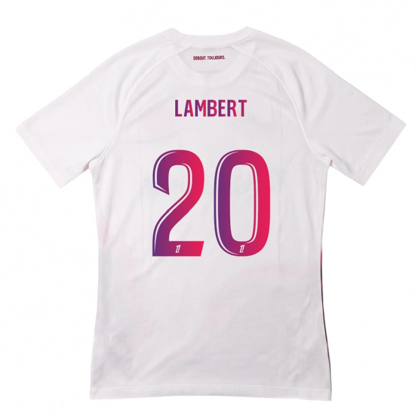 Danxen Męski Sarah Lambert #20 Biały Różowy Fioletowy Wyjazdowa Koszulka 2026/27 Koszulki Klubowe