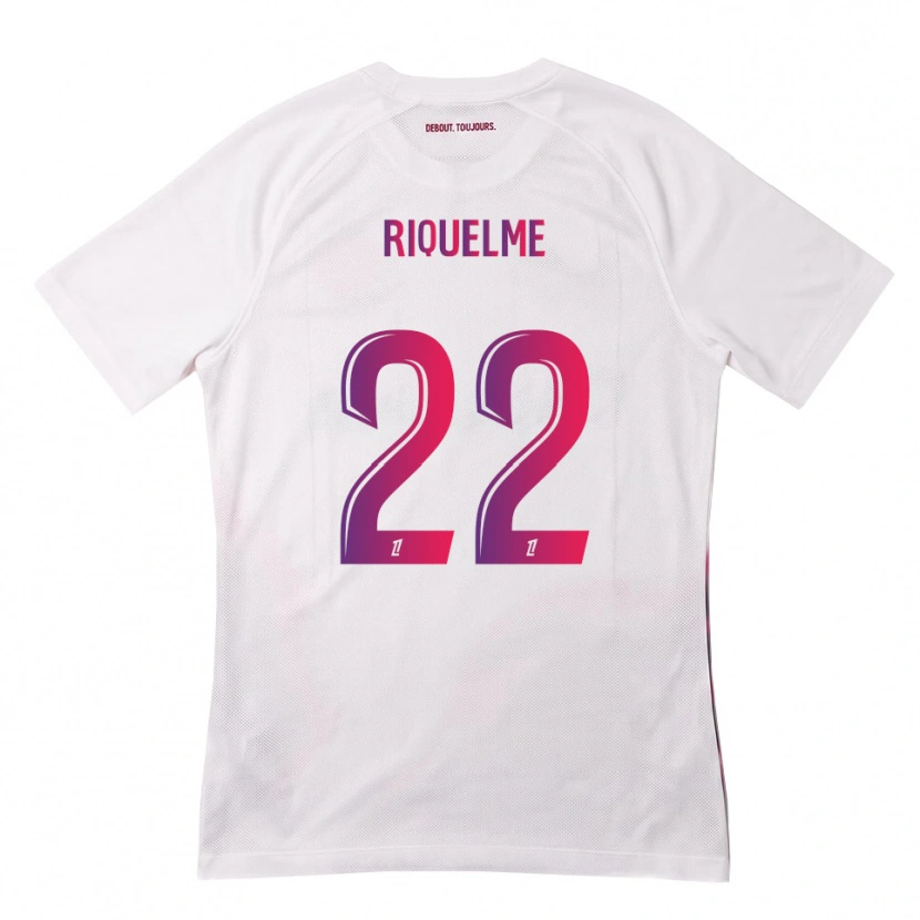 Danxen Męski Laura Riquelme #22 Biały Różowy Fioletowy Wyjazdowa Koszulka 2026/27 Koszulki Klubowe