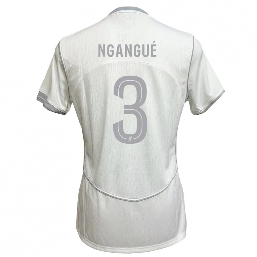 Danxen Męski Maurice Ngangué #3 Biały Szary Wyjazdowa Koszulka 2026/27 Koszulki Klubowe