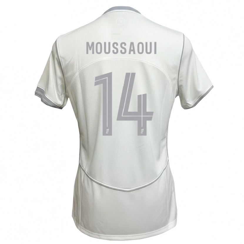 Danxen Męski Amine Moussaoui #14 Biały Szary Wyjazdowa Koszulka 2026/27 Koszulki Klubowe