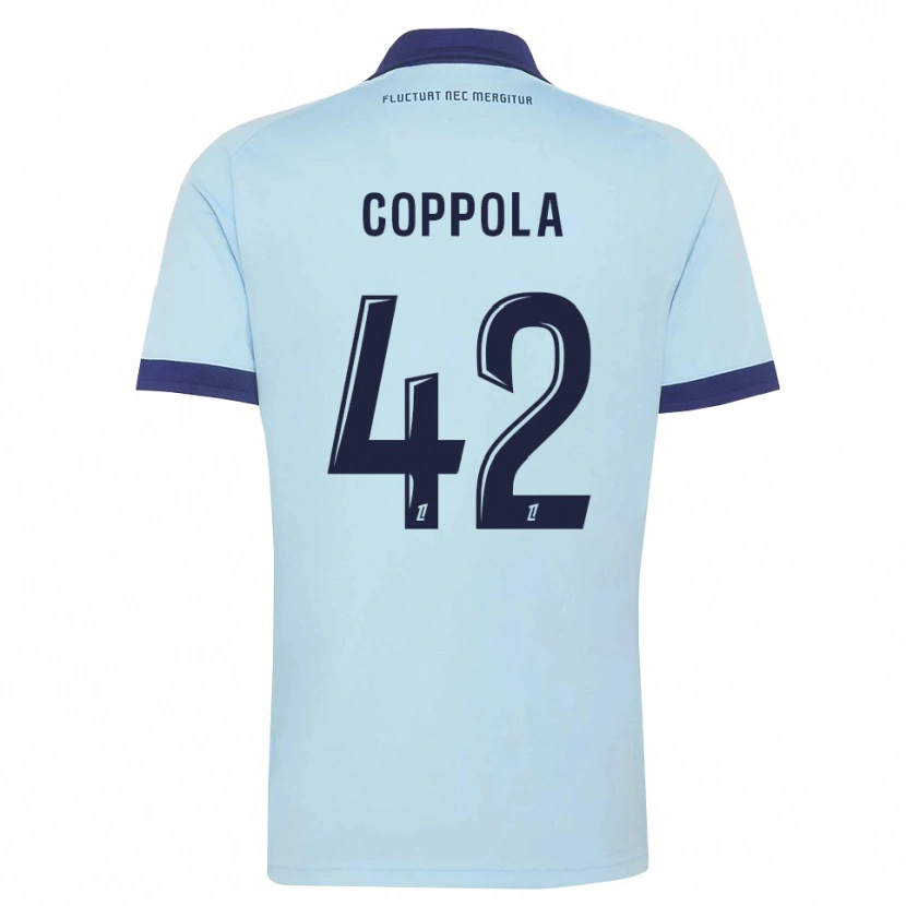 Danxen Męski Diego Coppola #42 Błękitny Czarny Wyjazdowa Koszulka 2026/27 Koszulki Klubowe