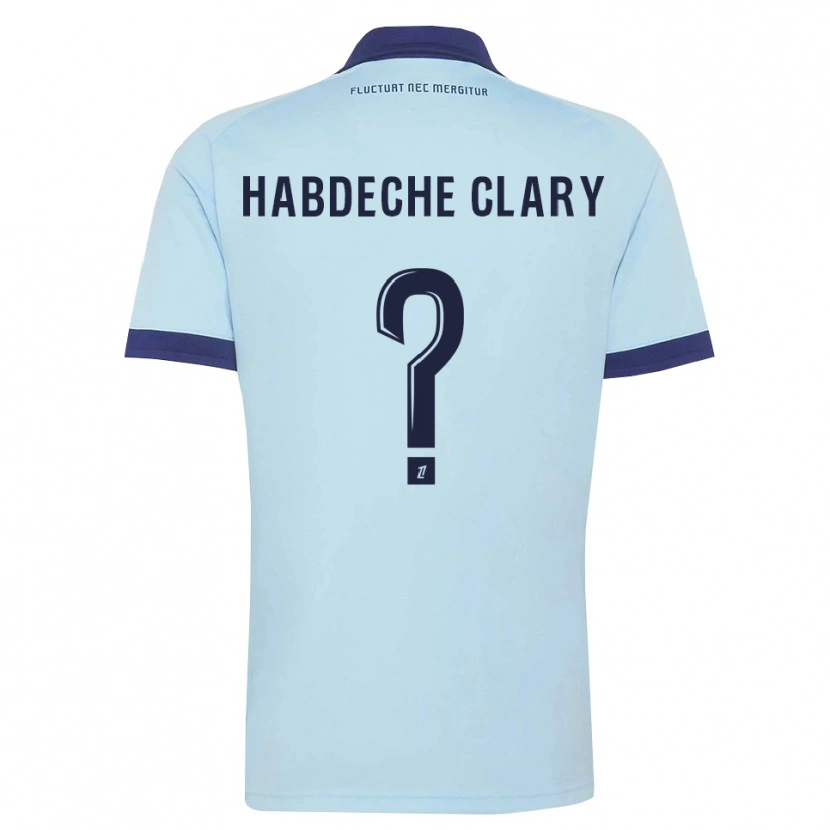 Danxen Męski Yanis Habdeche Clary #0 Błękitny Czarny Wyjazdowa Koszulka 2026/27 Koszulki Klubowe