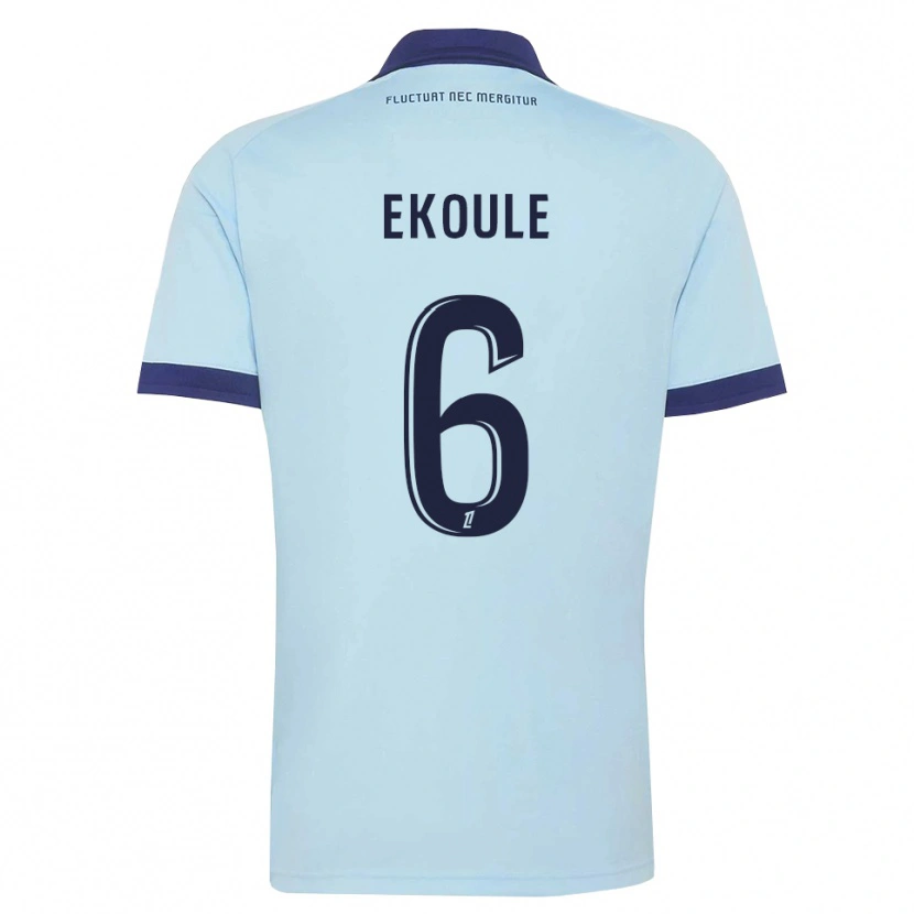 Danxen Męski Lionel Ekoule #6 Błękitny Czarny Wyjazdowa Koszulka 2026/27 Koszulki Klubowe