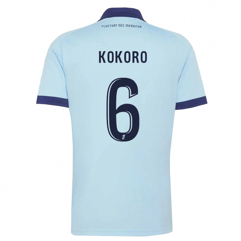 Danxen Męski Clarence Kokoro #6 Błękitny Czarny Wyjazdowa Koszulka 2026/27 Koszulki Klubowe