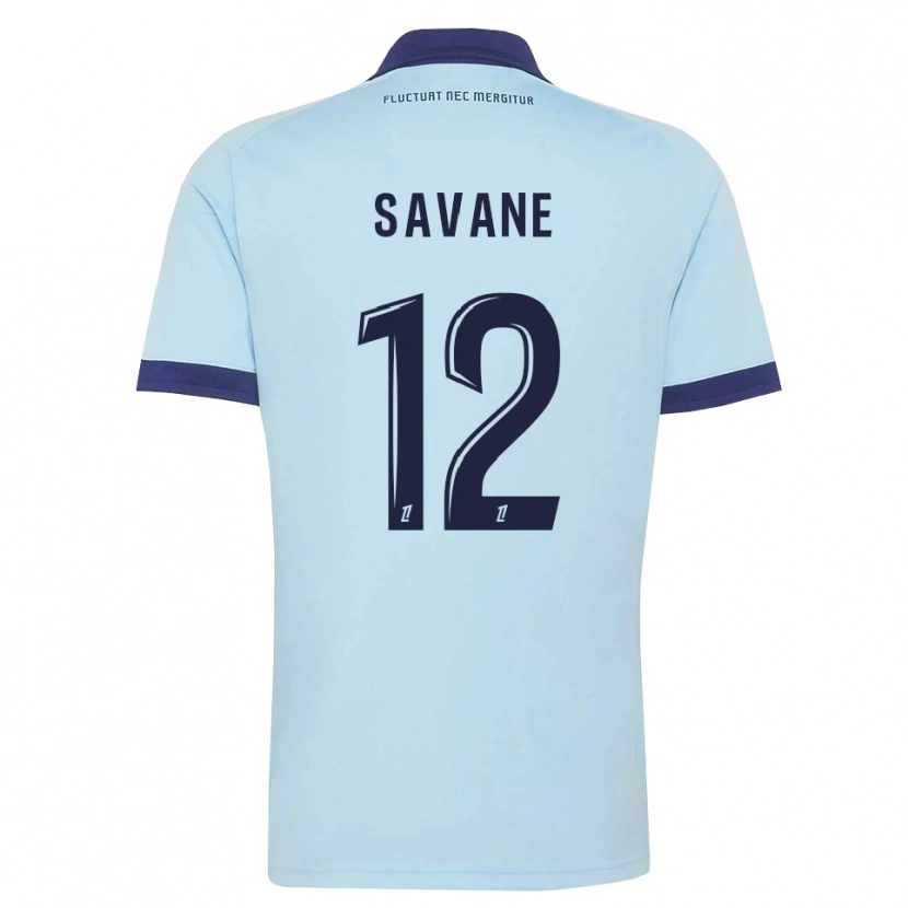 Danxen Męski Mohamed Savane #12 Błękitny Czarny Wyjazdowa Koszulka 2026/27 Koszulki Klubowe