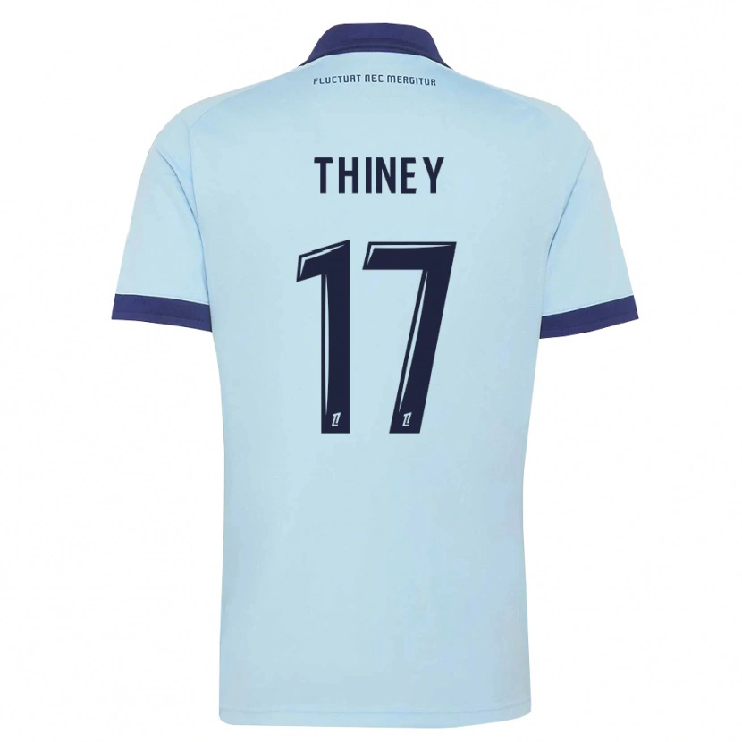 Danxen Męski Gaëtane Thiney #17 Błękitny Czarny Wyjazdowa Koszulka 2026/27 Koszulki Klubowe