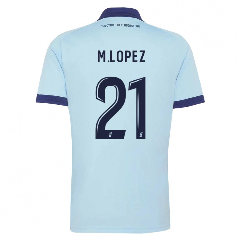 Danxen Męski Maxime Lopez #21 Błękitny Czarny Wyjazdowa Koszulka 2026/27 Koszulki Klubowe