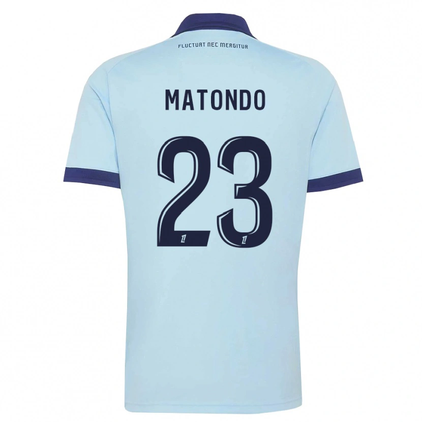 Danxen Męski Rudy Matondo #23 Błękitny Czarny Wyjazdowa Koszulka 2026/27 Koszulki Klubowe
