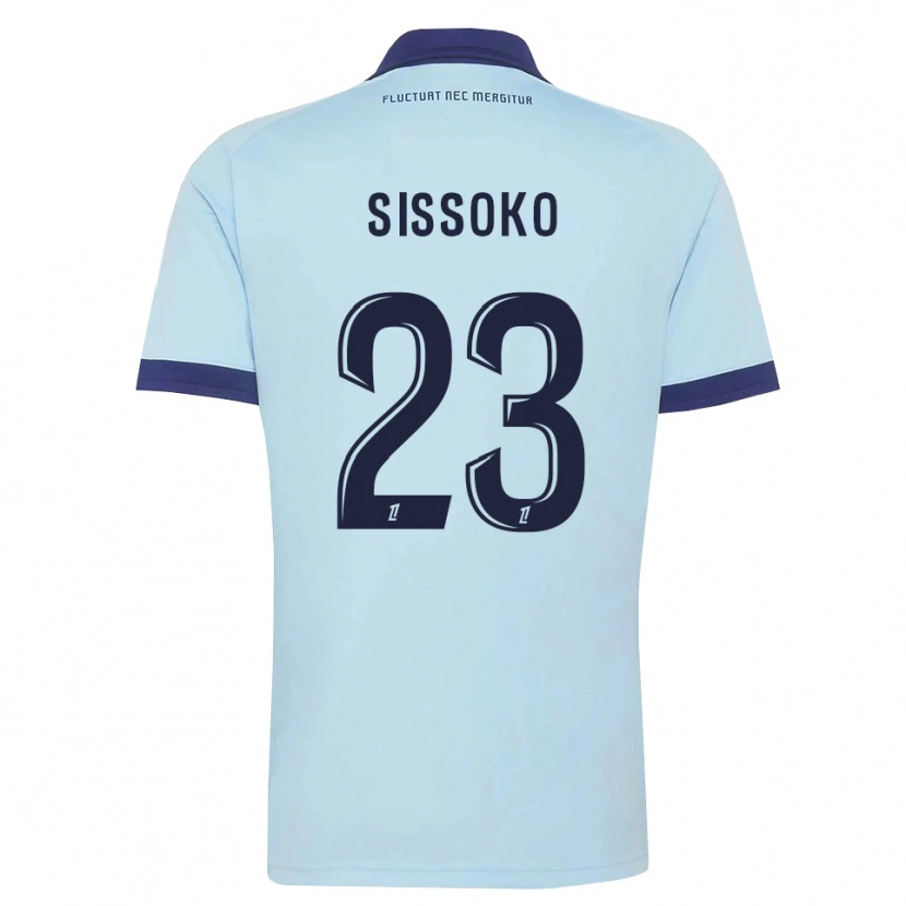 Danxen Męski Teninsoun Sissoko #23 Błękitny Czarny Wyjazdowa Koszulka 2026/27 Koszulki Klubowe