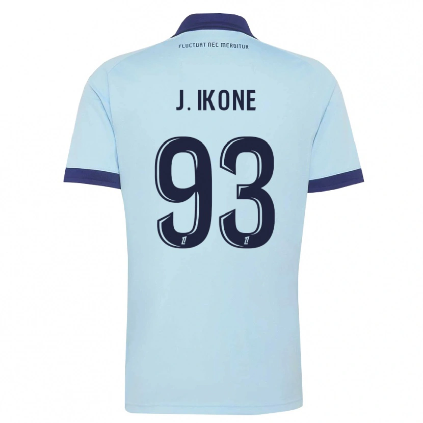 Danxen Męski Jonathan Ikoné #93 Błękitny Czarny Wyjazdowa Koszulka 2026/27 Koszulki Klubowe