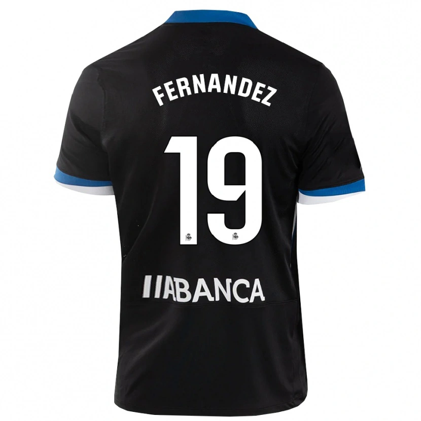 Danxen Męski Quique Fernández #19 Czarny Niebieski Biały Wyjazdowa Koszulka 2026/27 Koszulki Klubowe