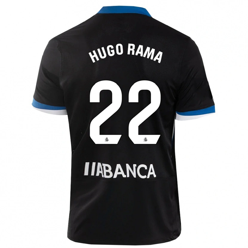 Danxen Męski Hugo Rama #22 Czarny Niebieski Biały Wyjazdowa Koszulka 2026/27 Koszulki Klubowe