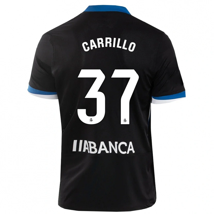 Danxen Męski Noé Carrillo #37 Czarny Niebieski Biały Wyjazdowa Koszulka 2026/27 Koszulki Klubowe