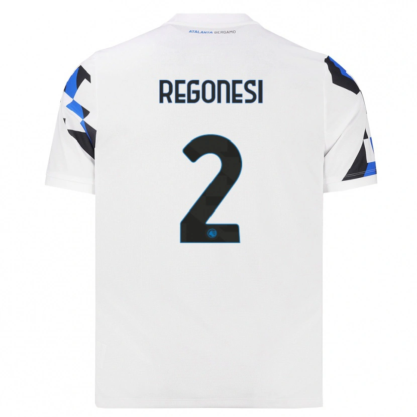 Danxen Męski Nicolò Regonesi #2 Biały Czerwony Niebieski Wyjazdowa Koszulka 2026/27 Koszulki Klubowe
