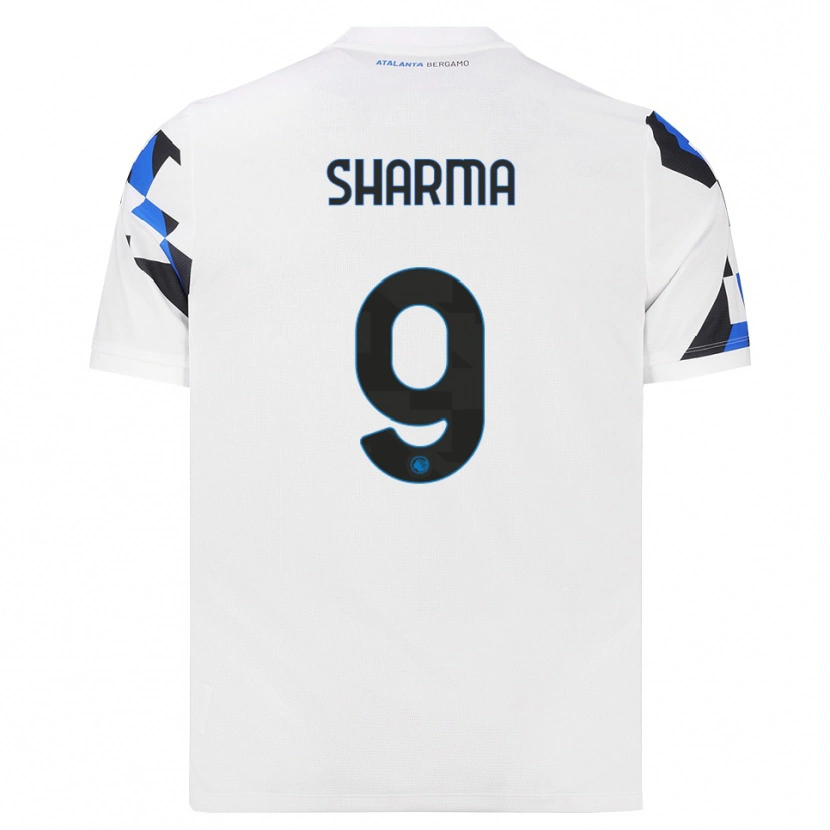 Danxen Męski Rahul Sharma #9 Biały Czerwony Niebieski Wyjazdowa Koszulka 2026/27 Koszulki Klubowe