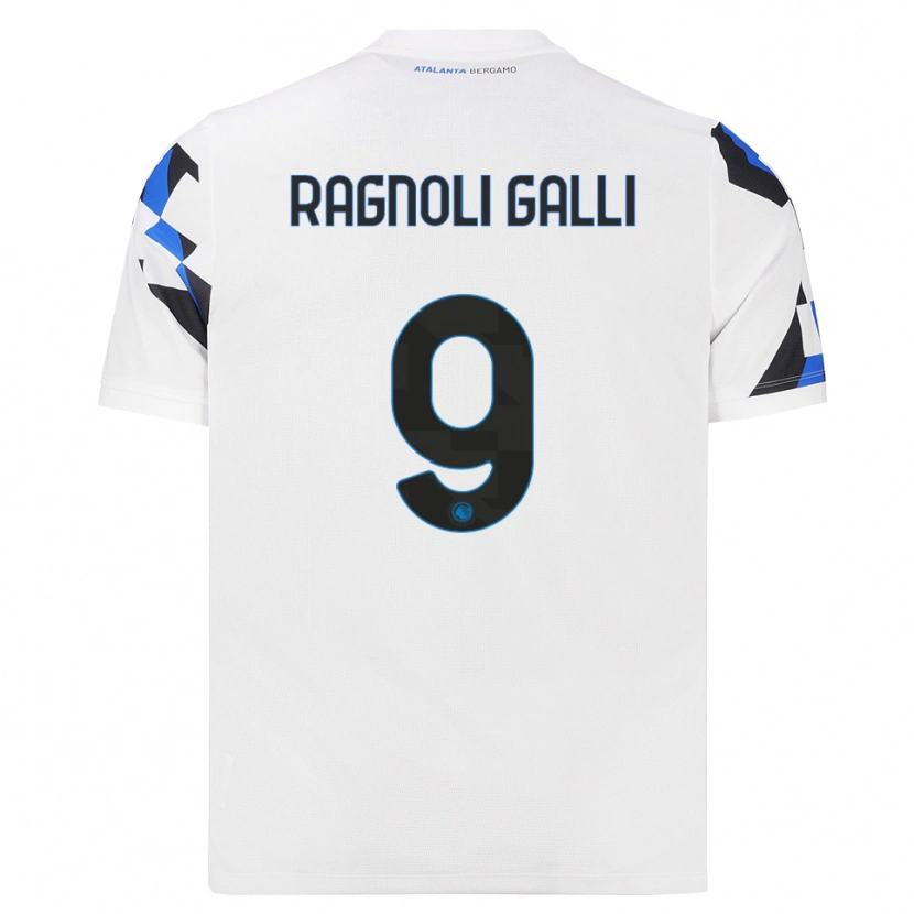 Danxen Męski Federico Ragnoli Galli #9 Biały Czerwony Niebieski Wyjazdowa Koszulka 2026/27 Koszulki Klubowe
