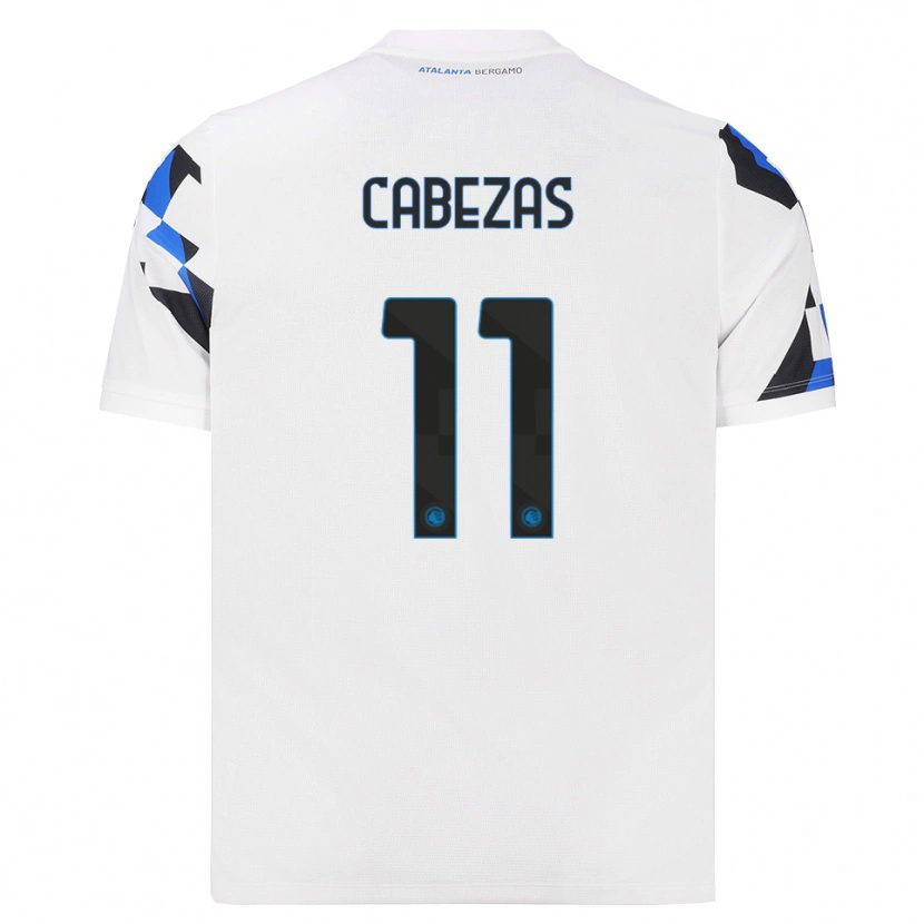 Danxen Męski Bryan Cabezas #11 Biały Czerwony Niebieski Wyjazdowa Koszulka 2026/27 Koszulki Klubowe