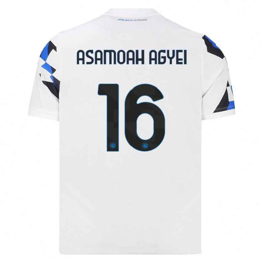 Danxen Męski Yaw Asamoah Agyei #16 Biały Czerwony Niebieski Wyjazdowa Koszulka 2026/27 Koszulki Klubowe